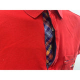 Yachting Sail EXP Pique Polo Shirt Men's Size 54UK (44US) Red 1/4 Zip Up Short Sleeve Cotton
