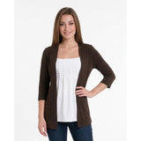 A. Byer Vintage Womens Large Brown White 3/4 Sleeve Sweater w/Attached Tank Top