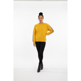 Bluenotes Boyfriend Fit Sweatshirt Women's Size XS Feed Your Soul Long Sleeve Crew Neck Polyester Blend