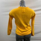 Bluenotes Boyfriend Fit Sweatshirt Women's Size XS Feed Your Soul Long Sleeve Crew Neck Polyester Blend