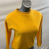 Bluenotes Boyfriend Fit Sweatshirt Women's Size XS Feed Your Soul Long Sleeve Crew Neck Polyester Blend