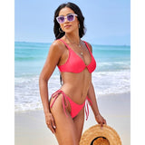 Jolefille Thong Bikini Sets Women Underwire Two Piece Swimsuit medium