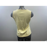 Tan Jay Women's Yellow Laced Tank Top Size Petite Small Cotton