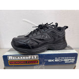 SKECHERS 77200 WOMEN'S DIGHTON SNEAKER 6.5 Black Slip Resistant Shoes