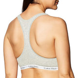 Calvin Klein Womens QP0360 Carousel Logo Bralette Gray Heather