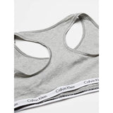 Calvin Klein Womens QP0360 Carousel Logo Bralette Gray Heather