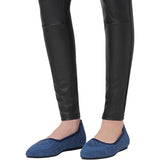 HUE Womens Faux Leather Leggings Size Large Black Mid Rise NWT