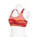 Forever 21 Women's Multi Coloured Orange Athletic Workout Sport Bra Size Small