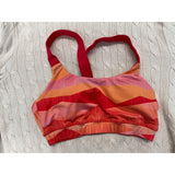 Forever 21 Women's Multi Coloured Orange Athletic Workout Sport Bra Size Small