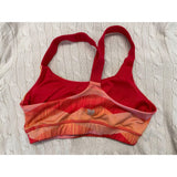 Forever 21 Women's Multi Coloured Orange Athletic Workout Sport Bra Size Small