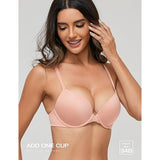 Deyllo W210 Womens Push Up Bra Soft Padded Underwire Pink 32DD NWT