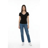 la Vie en Rose Women's T shirt Medium Black Poly Blend