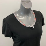 la Vie en Rose Women's T shirt Medium Black Poly Blend