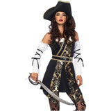 Women's Black Sea Buccaneer Sexy Pirate Costume for Women Size 3X-4X