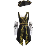 Women's Black Sea Buccaneer Sexy Pirate Costume for Women Size 3X-4X