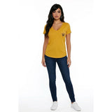 PINK Victoria’s Secret Women’s Neon Yellow Short Sleeve Wolverine M Front Pocket