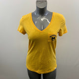 PINK Victoria’s Secret Women’s Neon Yellow Short Sleeve Wolverine M Front Pocket