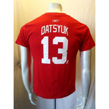 Detroit Red Wings #13 Datsyuk Reebok Crew Neck  Boys T Shirt Size Medium