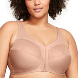 Glamorise MagicLift Natural Shape Bra Wirefree #1210 Front Close Cappuccino