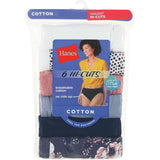 Hanes Women's 6 Pack Tagless High Cut Panties NEW Cotton Size 6/Medium
