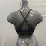 Puma Women's Grey Sport Bra Workout Athletic Size Large Nylon Blend
