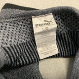 Puma Women's Grey Sport Bra Workout Athletic Size Large Nylon Blend