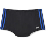 Speedo Men's Endurance+ Polyester Solid Square Leg Swimsuit 30 Black/Blue NWT