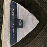 Nautica Men's M Black Sweater Triangle Brown and White Size Large Cotton