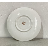 Grosvenor Heritage Fine Bone China England Demitasse Teacup Saucer Set brown blue floral