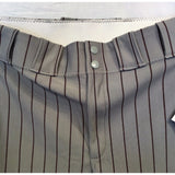 NEW ALL-STAR SPORTS Baseball Pants ADULT Size MEDIUM Gray w/Maroon Pinstripes