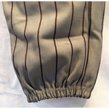 NEW ALL-STAR SPORTS Baseball Pants ADULT Size MEDIUM Gray w/Maroon Pinstripes