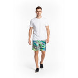 Ocean Pacific Men's Board Shorts Size Small Green Blue All Over Print Polyester