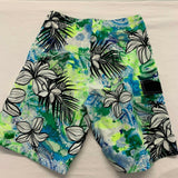 Ocean Pacific Men's Board Shorts Size Small Green Blue All Over Print Polyester