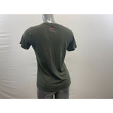 Under Armour I Hunt V Neck T Shirt Women's Size MD Green Short Sleeve Heat Gear Tee