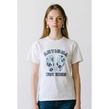 Antigua West Indies Women's Graphic T Shirt Size Medium White Short Sleeve Cotton Tee
