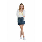 Old Navy Denim Mini Skirt Women's Size 8 Dark Wash Stretch Zipper Pockets