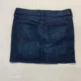 Old Navy Denim Mini Skirt Women's Size 8 Dark Wash Stretch Zipper Pockets