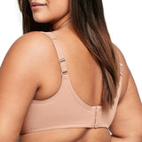 Glamorise 1240 Plus Size Women's Back Close Wonderwire Bra Cappuccino