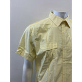 Banana Republic Cotton Men's Large Yellow Short Sleeve Dual Pocket Casual Shirt