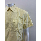 Banana Republic Cotton Men's Large Yellow Short Sleeve Dual Pocket Casual Shirt