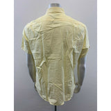 Banana Republic Cotton Men's Large Yellow Short Sleeve Dual Pocket Casual Shirt