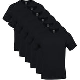GILDAN Men s Crew T-Shirt XL Black Cotton NEW Pack of 6