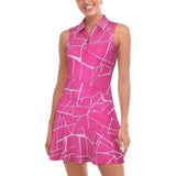 Misyula Tennis Athletic Dress with Shorts 2 Pockets Zip Up Sleeveless XS
