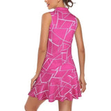 Misyula Tennis Athletic Dress with Shorts 2 Pockets Zip Up Sleeveless XS