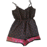 Staring at Stars Womens's Romper Small Black Pink Patterned
