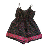 Staring at Stars Womens's Romper Small Black Pink Patterned