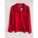 Calvin Klein Jeans Women's Long sleeve button front blouse shirt Large NWT