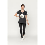 NHL Toronto Maple Leafs Girls Youth Large 11/13 V Neck Tee Shirt Blue cotton/poly