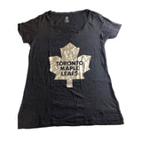 NHL Toronto Maple Leafs Girls Youth Large 11/13 V Neck Tee Shirt Blue cotton/poly