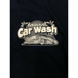 Miami Car Wash Graphic Shirt Men's Medium Blue Polyester Short Sleeve Tee